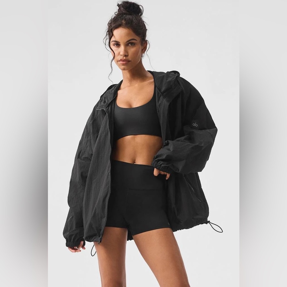 Alo Black Vantage Ripstop Jacket